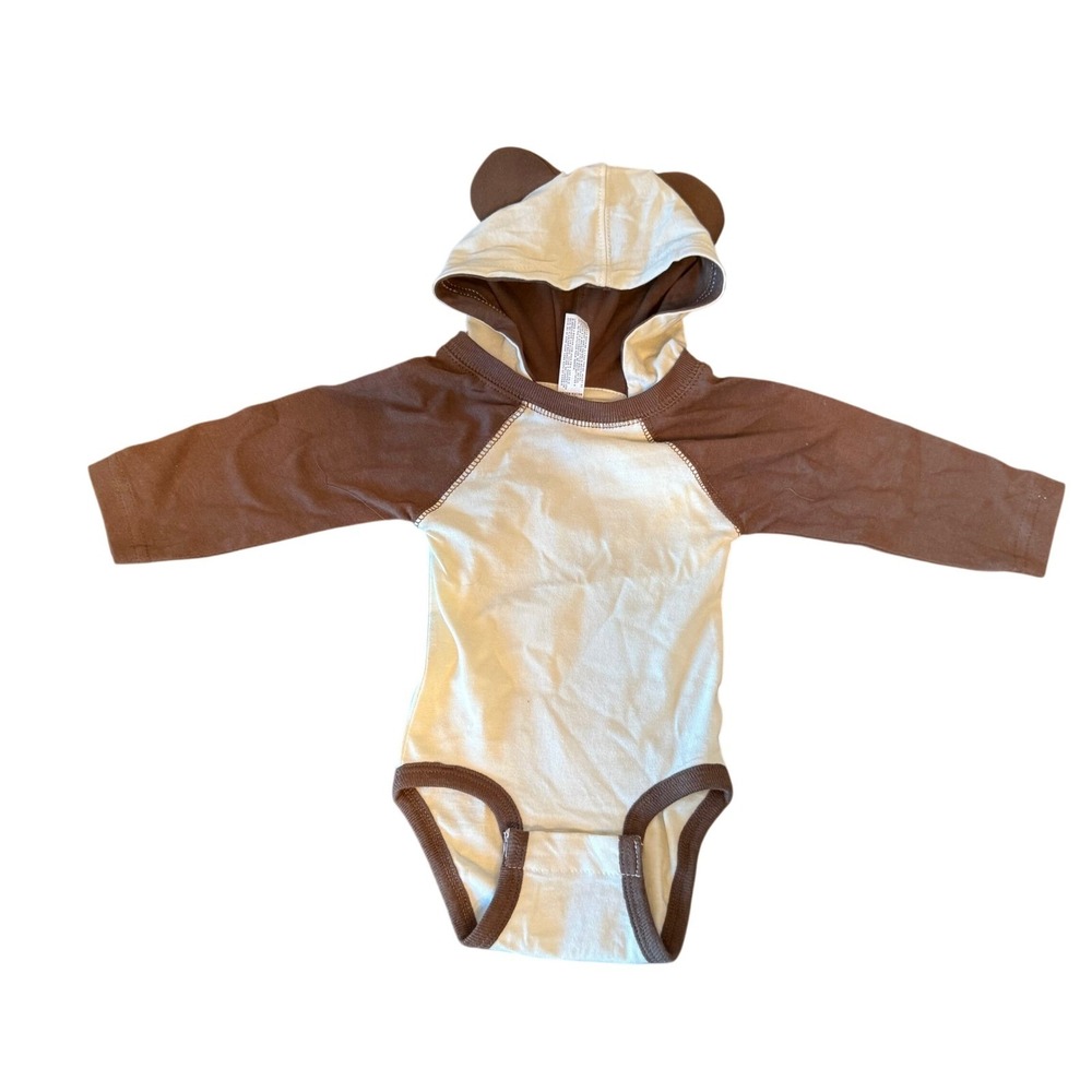 Rabbit‎ Skins Newborn Bear Hoodie Long Sleeve Bodysuit Baby Outfit